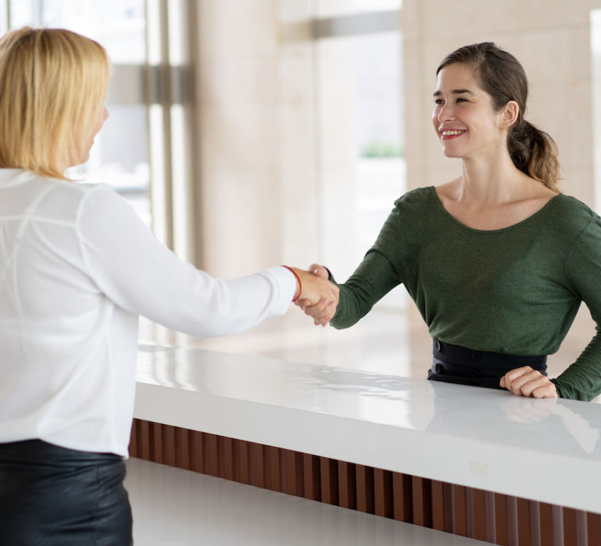 office receptionist, hospitality, deskless workforce management